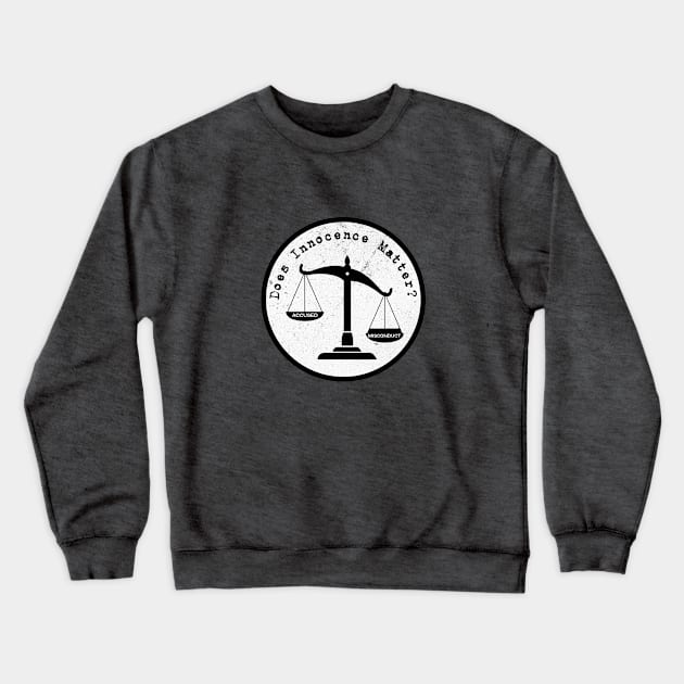 Does Innocence Matter? Dark Letters - New Logo Crewneck Sweatshirt by Snowman Network